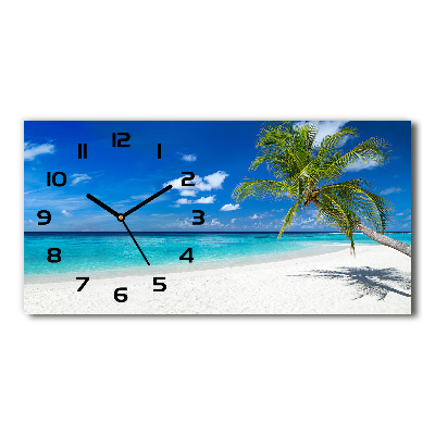 Horloge horizontale Plage exotique