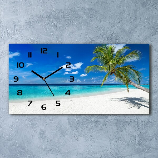 Horloge horizontale Plage exotique