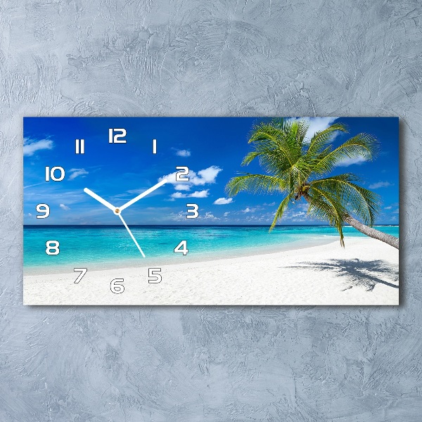 Horloge horizontale Plage exotique