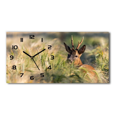 Horloge horizontale Cerf dans un champ