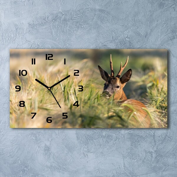 Horloge horizontale Cerf dans un champ