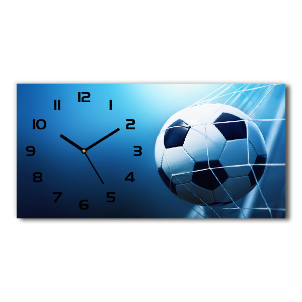 Horloge murale horizontale Une balle dans le but