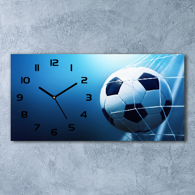 Horloge murale horizontale Une balle dans le but