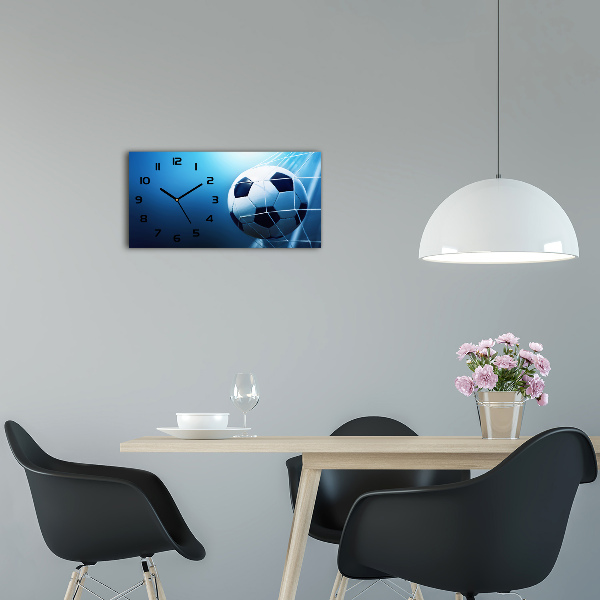Horloge murale horizontale Une balle dans le but