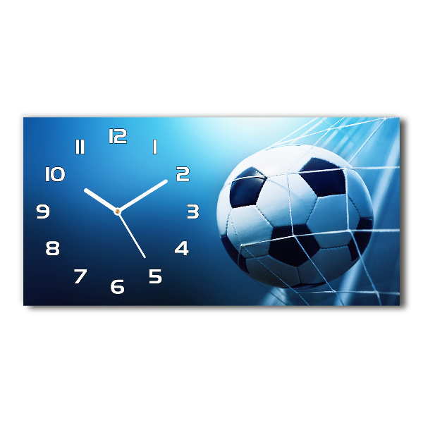 Horloge murale horizontale Une balle dans le but