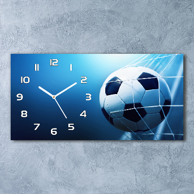 Horloge murale horizontale Une balle dans le but