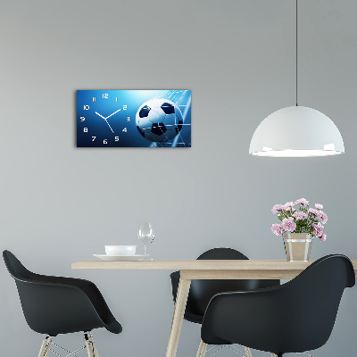 Horloge murale horizontale Une balle dans le but