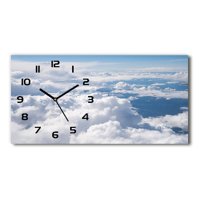 Horloge horizontale en verre Vue d'un avion