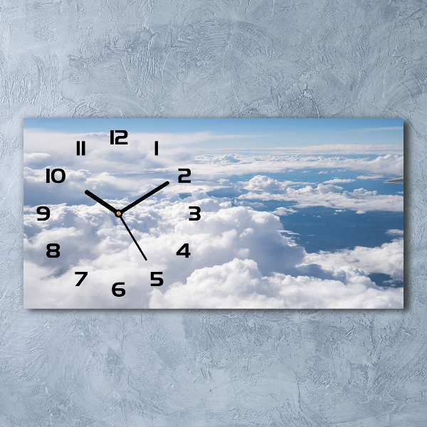Horloge horizontale en verre Vue d'un avion