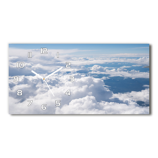 Horloge horizontale en verre Vue d'un avion