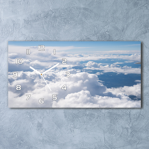 Horloge horizontale en verre Vue d'un avion