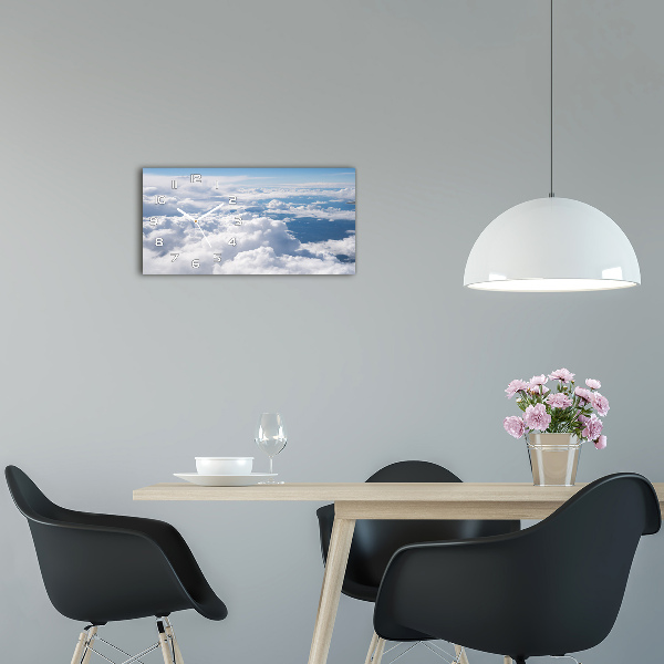 Horloge horizontale en verre Vue d'un avion