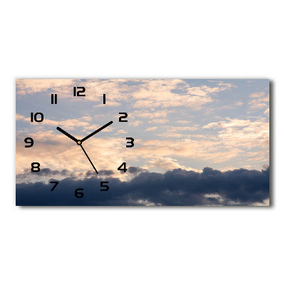 Horloge horizontale en verre Des nuages dans le ciel