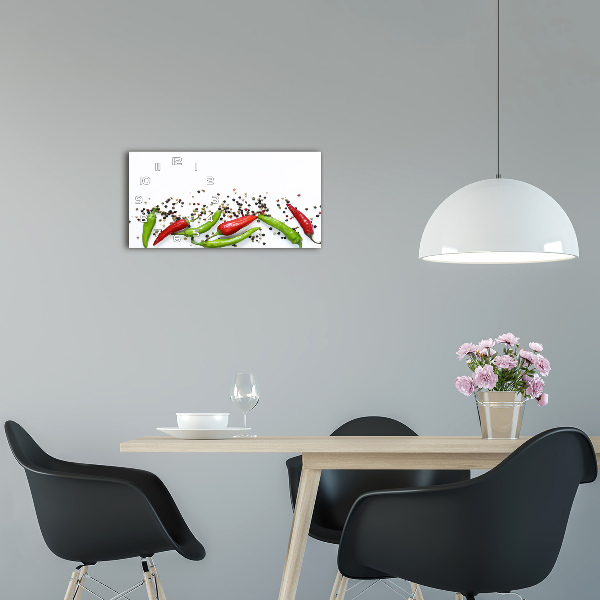 Horloge murale horizontale Piments