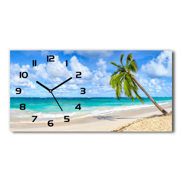 Horloge rectangulaire horizontale Plage exotique