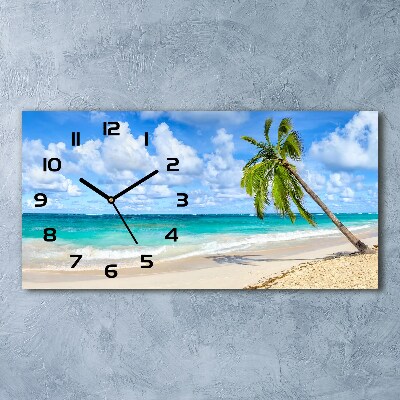 Horloge rectangulaire horizontale Plage exotique