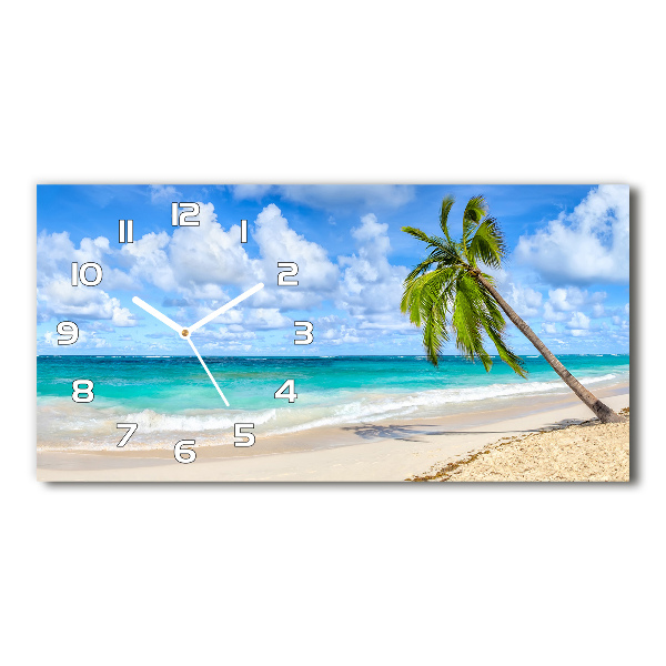 Horloge rectangulaire horizontale Plage exotique