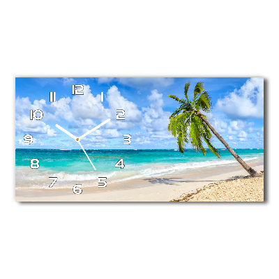 Horloge rectangulaire horizontale Plage exotique