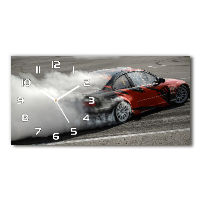 Horloge horizontale en verre Piste de drift