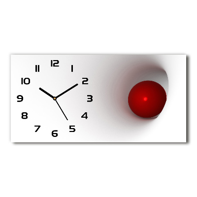Horloge horizontale en verre Sphère abstraite