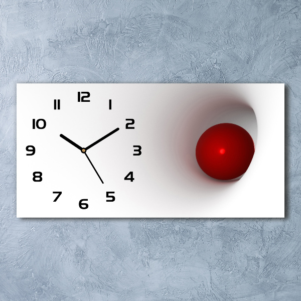 Horloge horizontale en verre Sphère abstraite