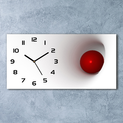 Horloge horizontale en verre Sphère abstraite