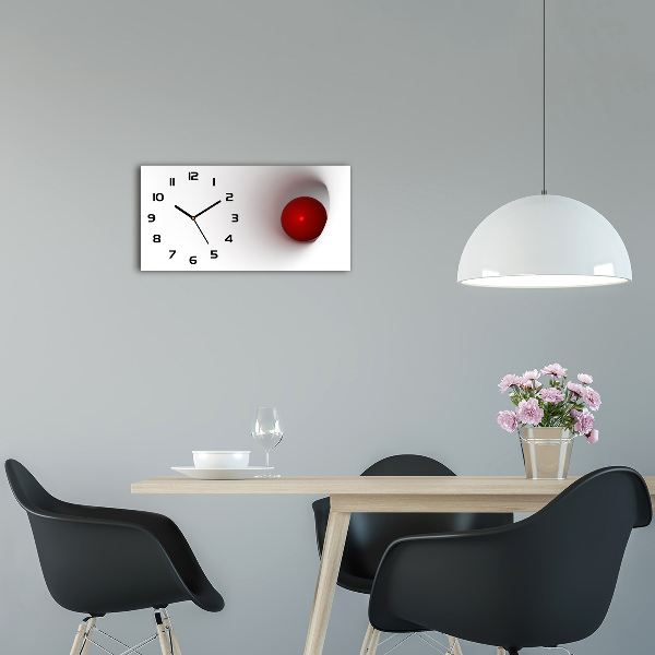 Horloge horizontale en verre Sphère abstraite
