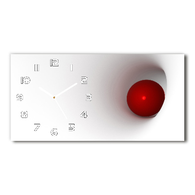 Horloge horizontale en verre Sphère abstraite