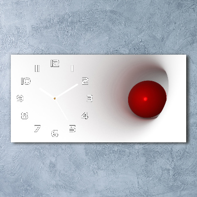 Horloge horizontale en verre Sphère abstraite