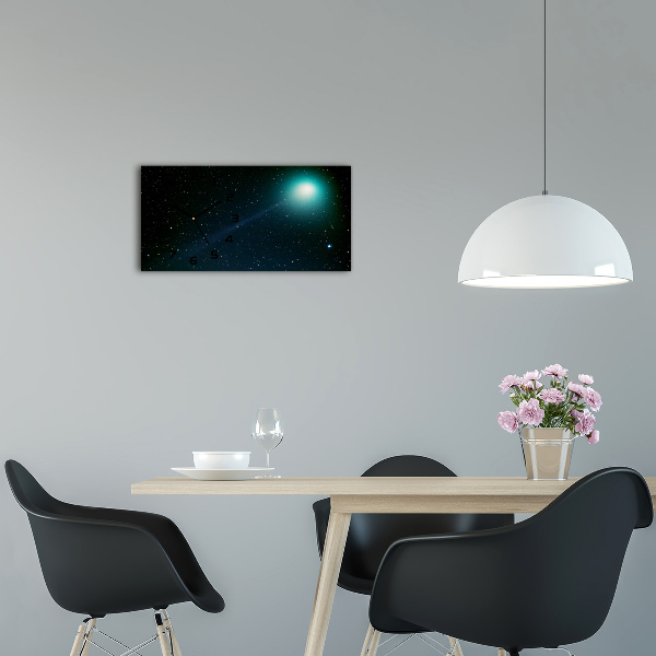 Horloge horizontale en verre Galaxie