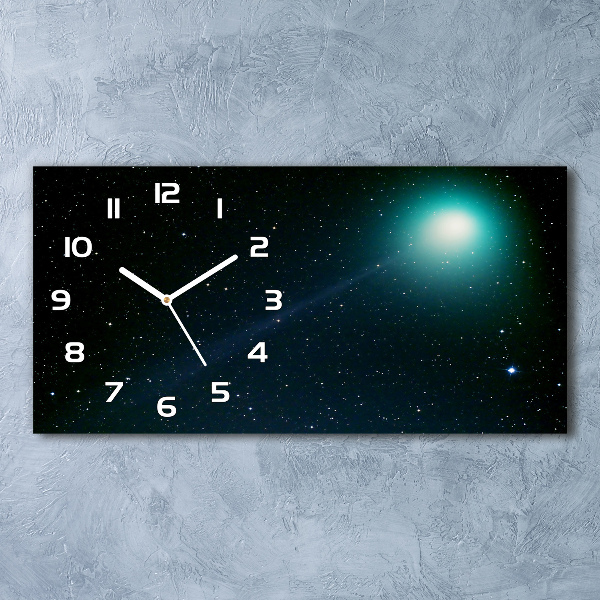 Horloge horizontale en verre Galaxie