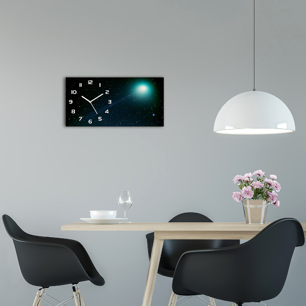 Horloge horizontale en verre Galaxie