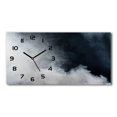 Horloge rectangulaire horizontale Fumée blanche