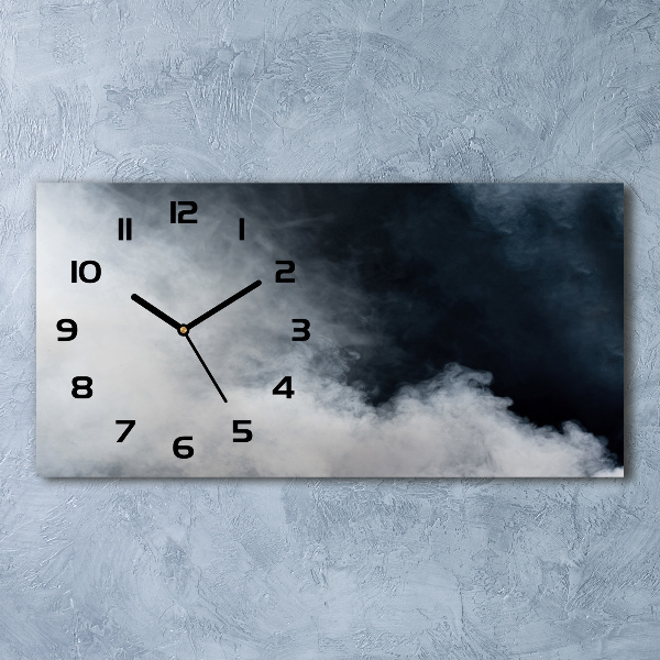 Horloge rectangulaire horizontale Fumée blanche