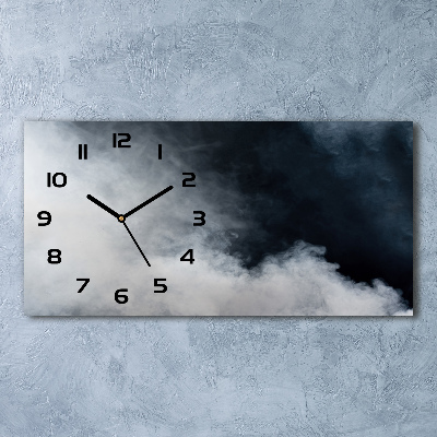 Horloge rectangulaire horizontale Fumée blanche