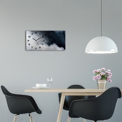 Horloge rectangulaire horizontale Fumée blanche