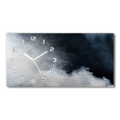Horloge rectangulaire horizontale Fumée blanche