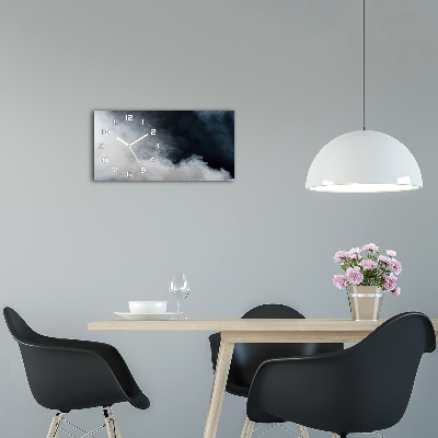 Horloge rectangulaire horizontale Fumée blanche
