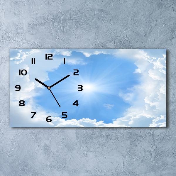 Horloge rectangulaire horizontale Nuages dans le ciel