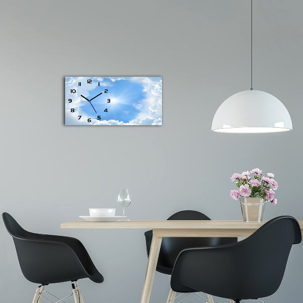 Horloge rectangulaire horizontale Nuages dans le ciel