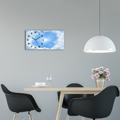 Horloge rectangulaire horizontale Nuages dans le ciel