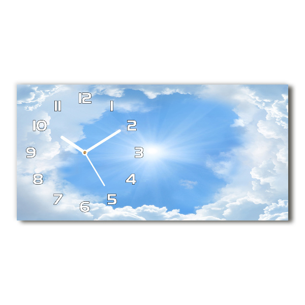 Horloge rectangulaire horizontale Nuages dans le ciel