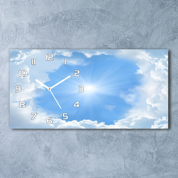 Horloge rectangulaire horizontale Nuages dans le ciel