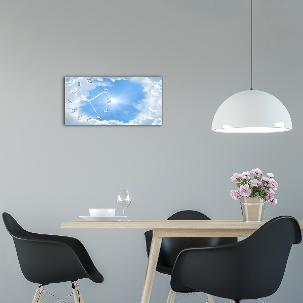 Horloge rectangulaire horizontale Nuages dans le ciel
