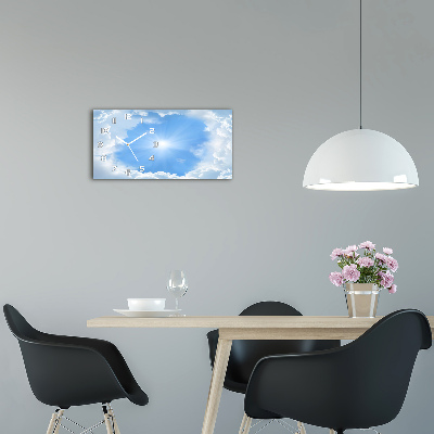 Horloge rectangulaire horizontale Nuages dans le ciel