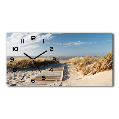 Horloge rectangulaire horizontale Chemin sur la plage