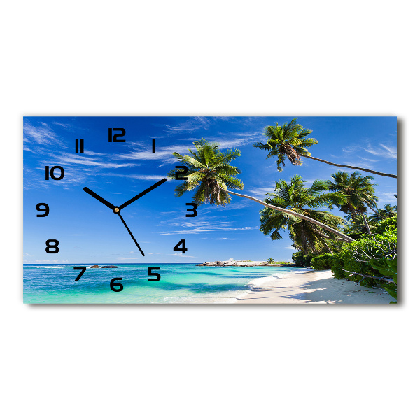 Horloge murale horizontale Plage exotique, océan