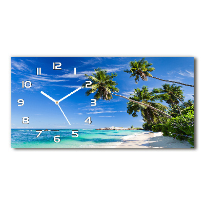 Horloge murale horizontale Plage exotique, océan