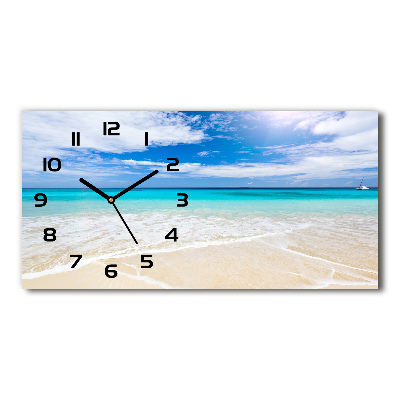 Horloge horizontale Plage exotique, océan