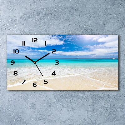 Horloge horizontale Plage exotique, océan